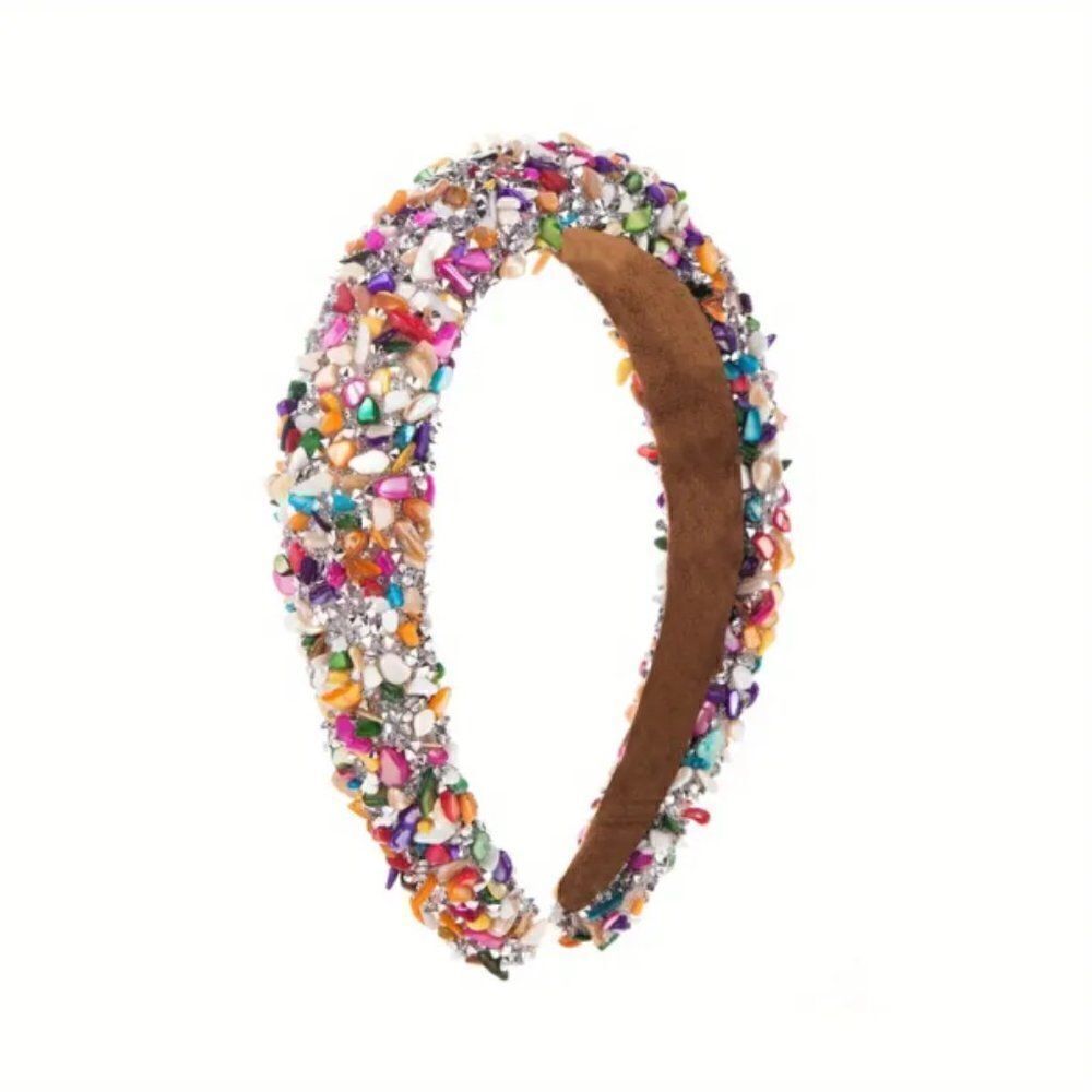 Baroque Style Crystal Headband Sponge Hair Band Head Jewelry Hair Accessories